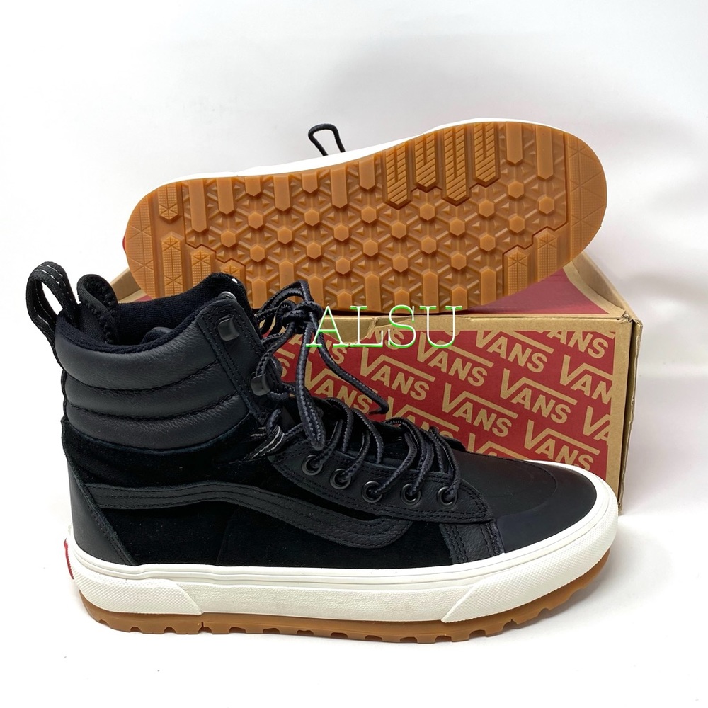 VANS SK8-HI MTE Dx LEATHER Black Men Boot Sneakers - Picture 8 of 13